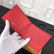 LV X  Supreme MULTIPLE  red  Wallet M60662 - 3