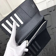 LV Supreme BRAZZA black Wallet M60622  10x19x2cm - 3