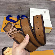 LV belt M0031 brown  4.0cm - 2