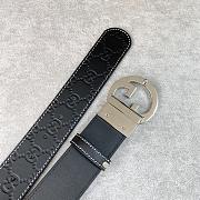 GUCCI Belt 231112T  silver buckle  3.8cm  - 3