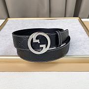 GUCCI Belt 231112T  silver buckle  3.8cm  - 2