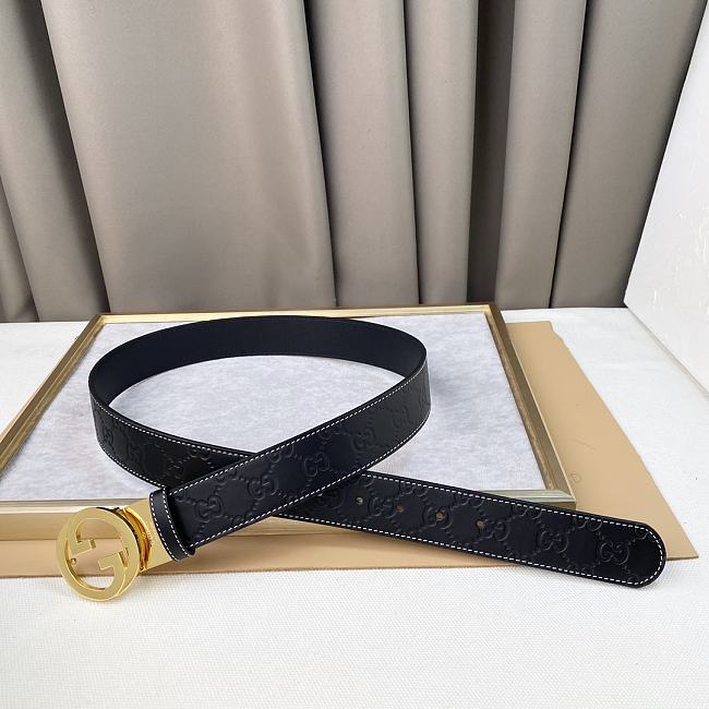 GUCCI Belt 231112T  gold buckle  3.8cm  - 1