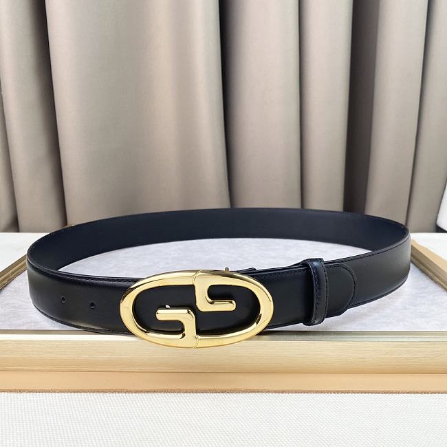 GUCCI Belt 231112V gold buckle 3.8cm - 1