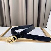 GUCCI Belt 231112V gold buckle 3.8cm - 4