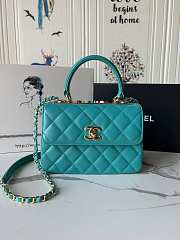 Chanel CC green bag 20cm - 1