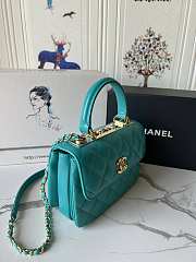 Chanel CC green bag 20cm - 4