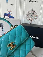 Chanel CC green bag 20cm - 3