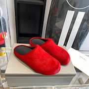 Marni Slides Fur red - 1