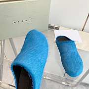 Marni Slides Fur blue - 6