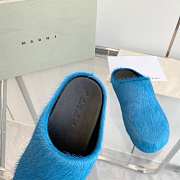 Marni Slides Fur blue - 3