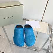 Marni Slides Fur blue - 2