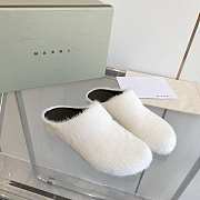 Marni Slides Fur white - 1