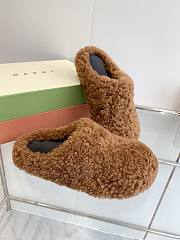 Marni Slides Fur brown - 3