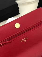 Chanel 19 lambskin flap red bag 19x11.5x7cm - 2