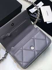 Chanel 19 lambskin flap gray bag 19x11.5x7cm - 2