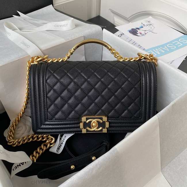 CHANEL LeBoy23 Chanel black bag 25cm  - 1