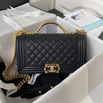 CHANEL LeBoy23 Chanel black bag 25cm 