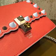 Fendi KAN I MINI  red  Bag 381-AC  19cm - 5