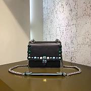 Fendi KAN I MINI  black  Bag 381-AC  19cm - 1