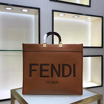  Fendi handbag 120412C brown  40x35x20cm