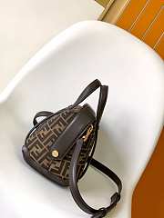  Fendi Boston dark brown bag   27.5x17.5x25.5cm - 6