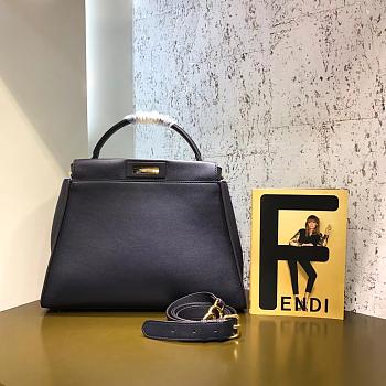 Fendi PEEKABOO  Navy blue Bag 8105MCL 33cm