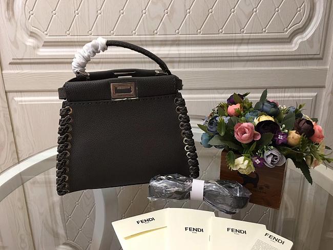 Fendi PEEKABOO MINI  black Bag 089118A  23x19x10cm  - 1