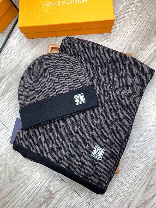 LV scarf hat set 036 - 1