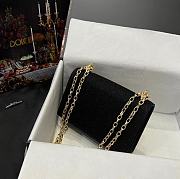 DG calfskin shoulder black bag 23*17*6.5CM - 5