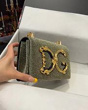 DG calfskin shoulder gold  bag 23*17*6.5CM - 5