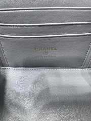 Chanel lambskin cosmetic handbag gray 20241008J- 17x9.55x8cm - 3