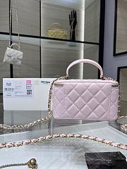 Chanel lambskin cosmetic handbag pink 20241008J- 17x9.55x8cm - 3