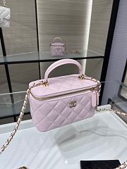 Chanel lambskin cosmetic handbag pink 20241008J- 17x9.55x8cm - 2