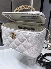 Chanel calfskin cosmetic white bag AP2805Y 17x9.5x8cm - 5