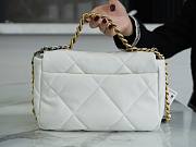 Chanel 19 Handbag Lambskin white 16x26x9cm - 3