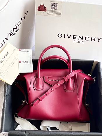 Givenchy Handbag 230919K wine 30x8x25cm