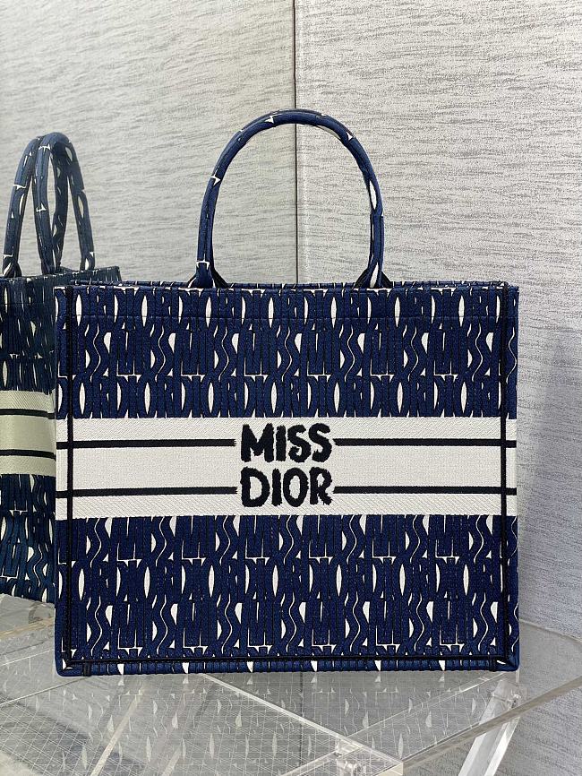 Dior Book tote   8001D  blue 42x18x35cm - 1