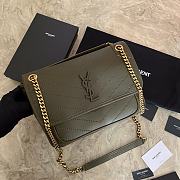 SAINT LAURENT Should bag 498894 olive green  28x20x8.5cm - 1