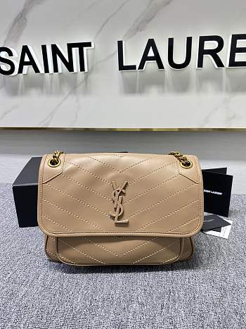 SAINT LAURENT Should bag 498894 brown 28x20x8.5cm