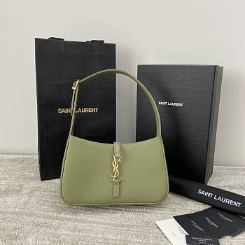 YSL  LE5A7  hobo bag 657228PW in dark green-23x16x6cm