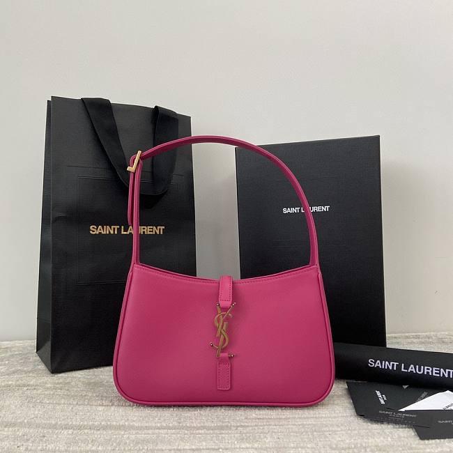 YSL LE5A7 hobo bag 657228PW in pink-23x16x6cm - 1