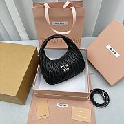 	 Miumiu wander hobo black bag 20*6*17cm - 1