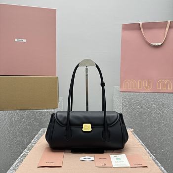 	 Miumiu tote bag black-28.5*8*17CM