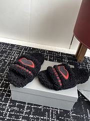 Balenciaga Furry Heart Slide Black - 1