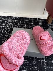 Balenciaga Furry Heart Slide Pink - 4