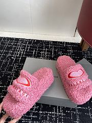Balenciaga Furry Heart Slide Pink - 3