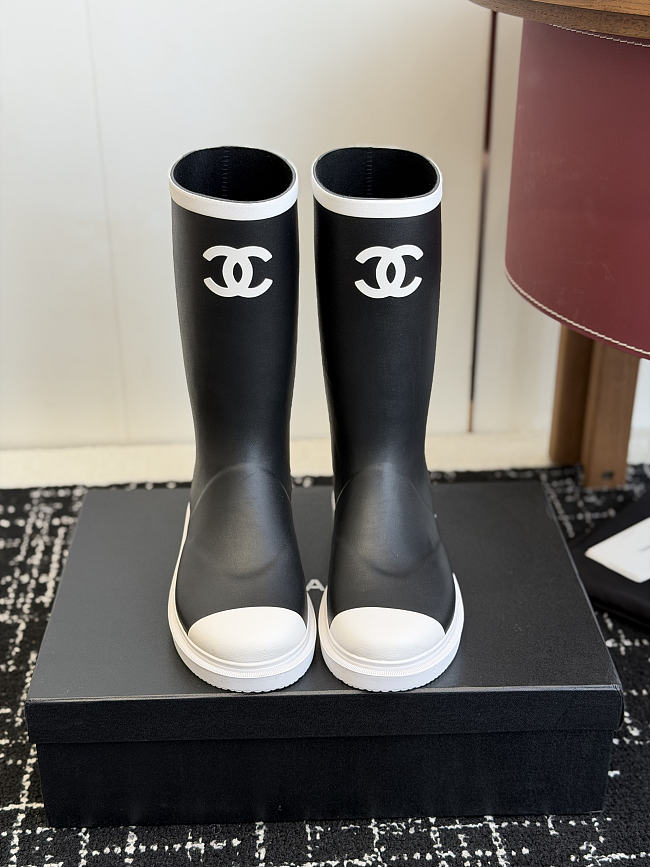 Chanel Rain Boots black - 1