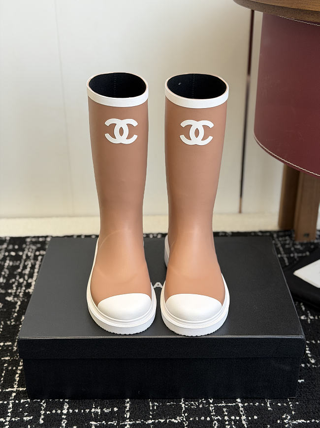 Chanel Rain Boots brown - 1