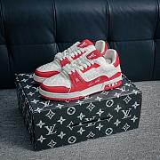 LV Trainer Sneaker Low White/Red - 1